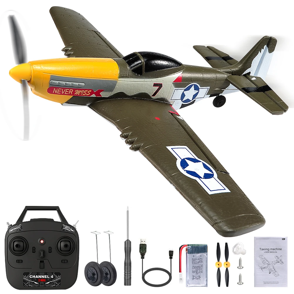 Model Kit Spitfire - Pesawat RC P51 Mustang 2.4G Radio