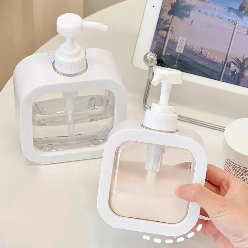 300/500 Ml Bathroom Soap Dispenser Transparent and Visible Plastic Pressure Bottle Refillable Lotion Shampoo Shower Gel