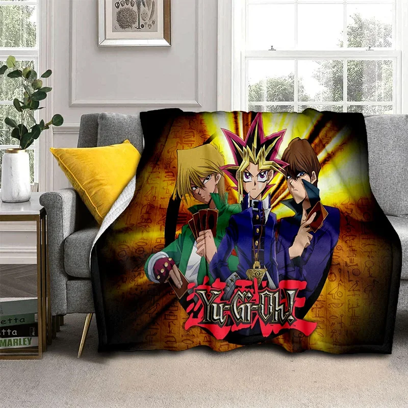 Yu-Gi-Oh MONSTER CARD Anime Cartoon Blanket,Soft Throw Blanket for Home Bedroom Bed Sofa Picnic Travel Office Cover Blanket Kids