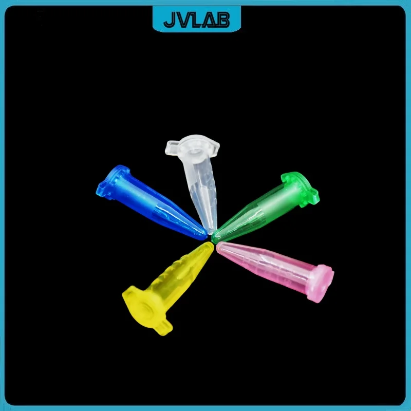 Microtubes Centrifuge Tube 0.5ml Lab Colorful EP Centrifugal Tube Bottom Tip Snap-cap Clear Scale 100/PK