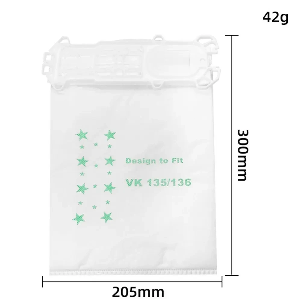 6Pcs Dust Bag Replacement Accessories for Kobold VK135 VK136 FP136 Robotic Vacuum Cleaner