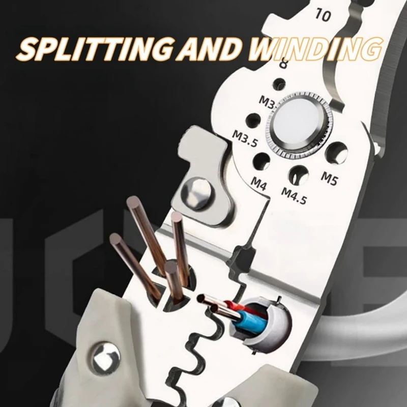 คีมปอกสายไฟแบบมืออาชีพ, คีมตัดและคีมย้ํา, เครื่องมือจัดการสายเคเบิลมัลติฟังก์ชั่น, ใช้งานได้หลากหลายทนทาน