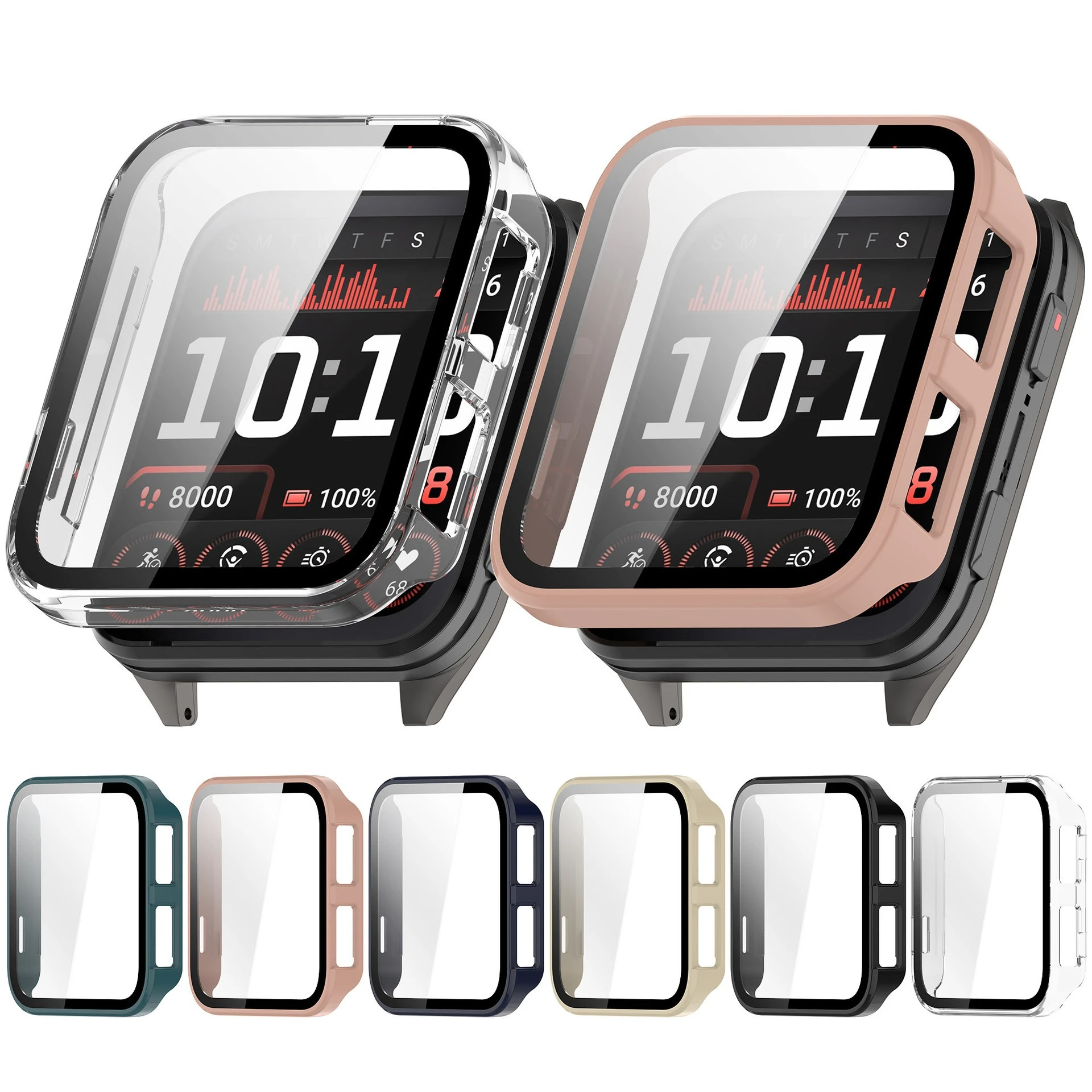 2-in-1-PC-Uhrengehäuse und Filmanzug für Garmin Watch Venu X1, integriertes PC-Gehäuse und schützendes gehärtetes Glas