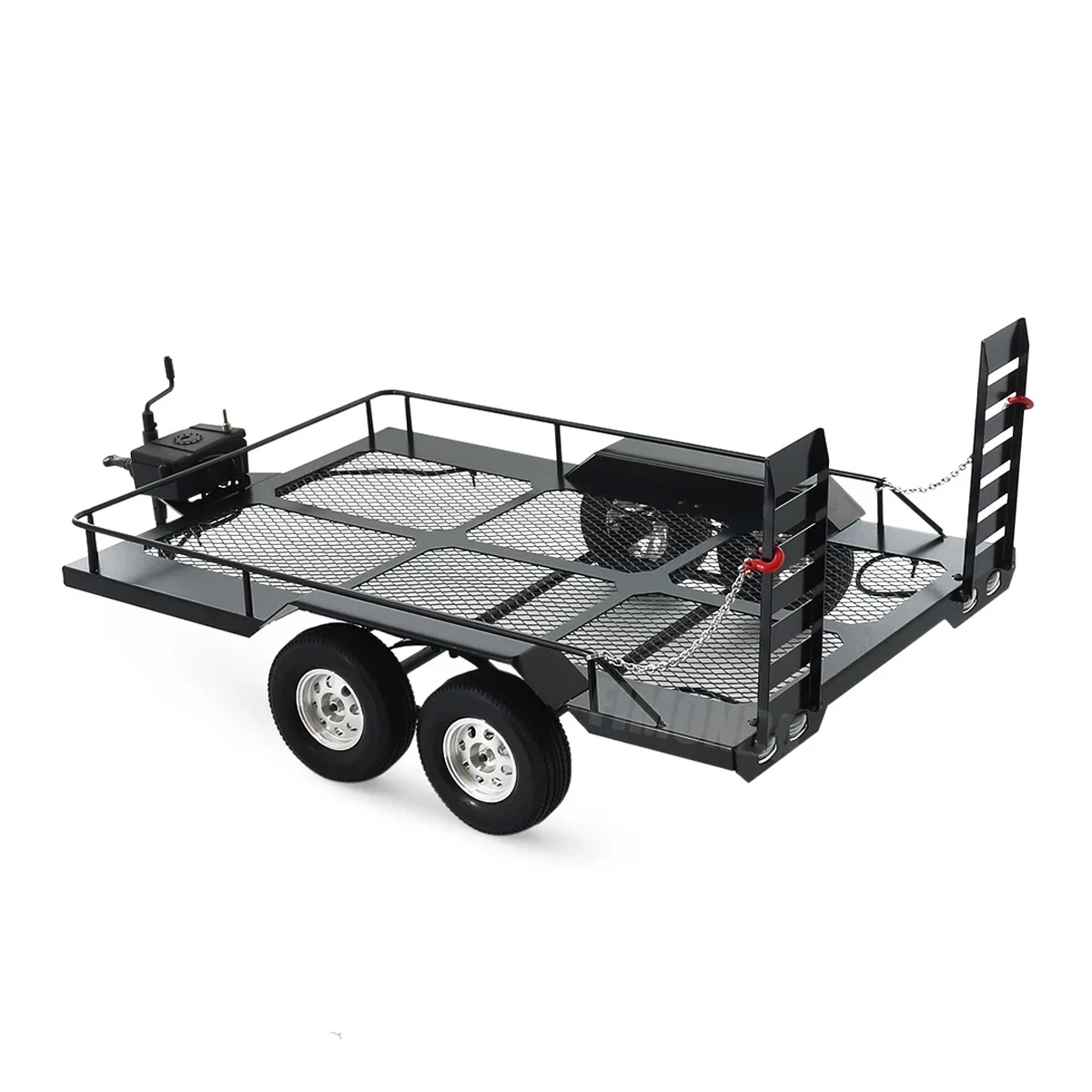 

Metal Dual Axle Trailer Kit for 1/10 RC Crawler Truck Axial SCX10 TRX4 TRX6 Redcat GEN8 RGT 86100 SMT Tamiya CC01