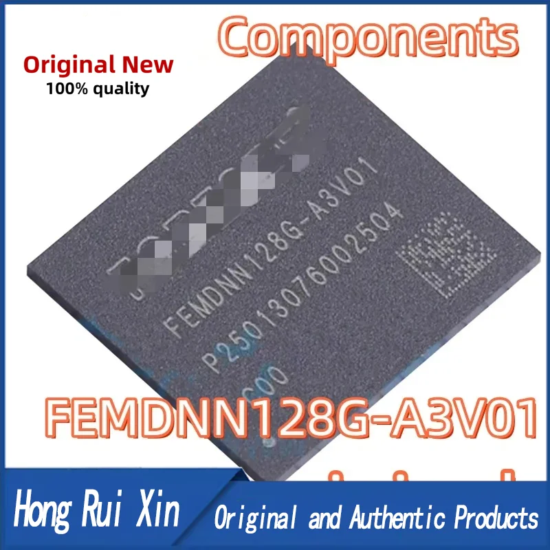 1PCS/LOT NEW FEMDNN128G-A3V01 128GBIT compatible with eMMC4.41/4.5/5.0 High-speed storage particle IC chip BGA153 SMD In Stock