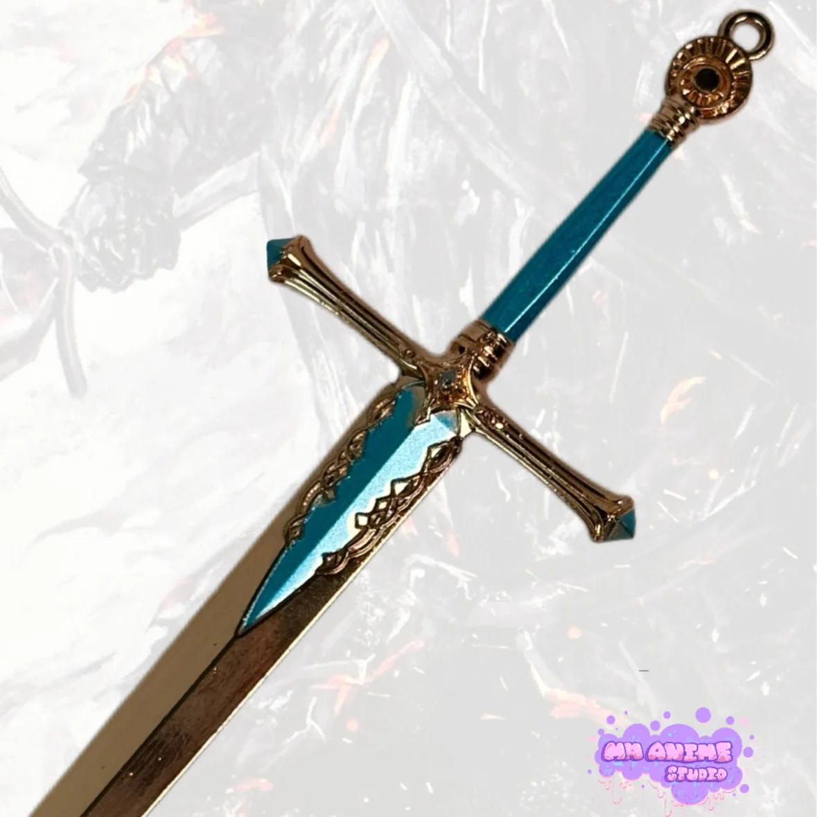 9.8인치 엘든 카리안 기사의 검 메탈 카타나 검 닌자 나이프 카타나 오리지널 사무라이 검 코스프레 액세서리 소품 장난감