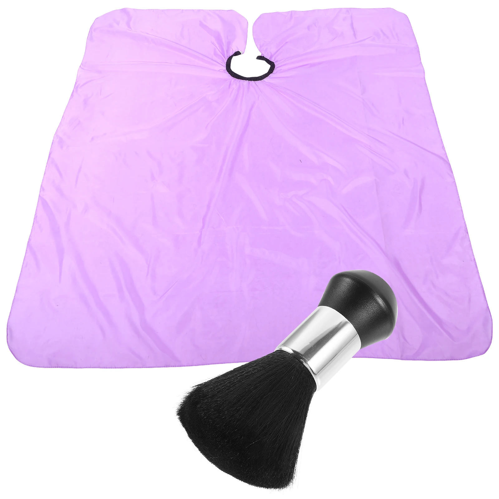 

Hair Cutting Cape Brush Neck Duster 1 Set Salon Barber Cape Cleaning Supplies Waterproof Hairdressing Dusting