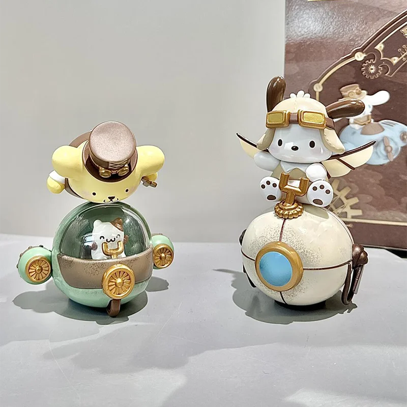 Genuine Kuromi Cinnamoroll Pochacco Melody Characters Steampunk Series Blind Box Toys Anime figure Mystery box modle Xmas Gifts