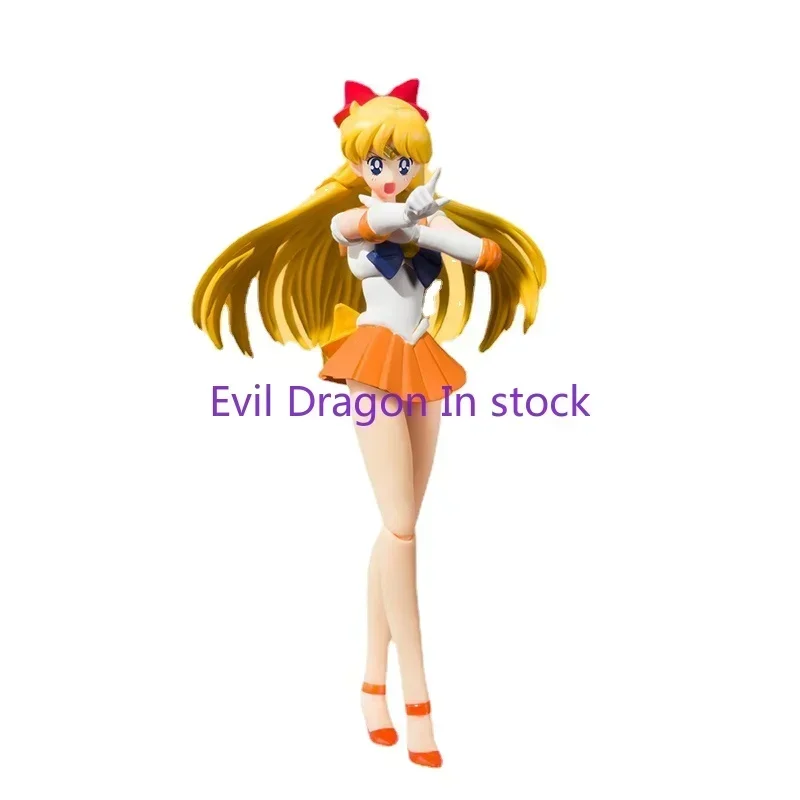 

В наличии фигурки игрушки для детей Bandai Сейлор Мун фигурка SHF Minako Aino Venus натуральная аниме фигурка Коллекция Модель Экшн