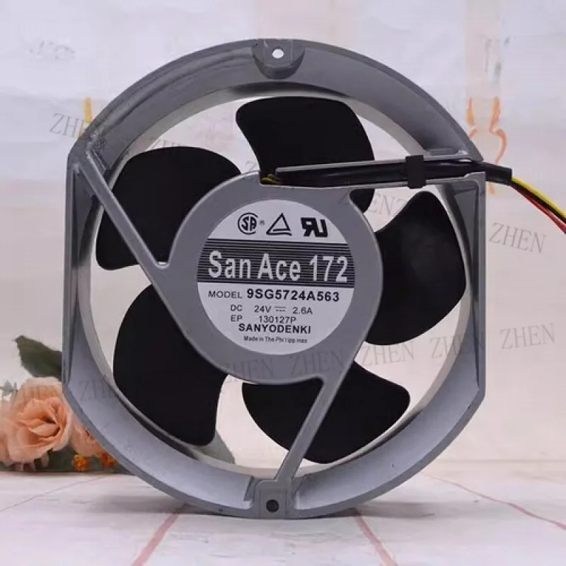 

Y ДЛЯ SANYO San Ace 172 9SG5724A563 D24V 2.6A 17251 3-проводной инверторный охлаждающий вентилятор