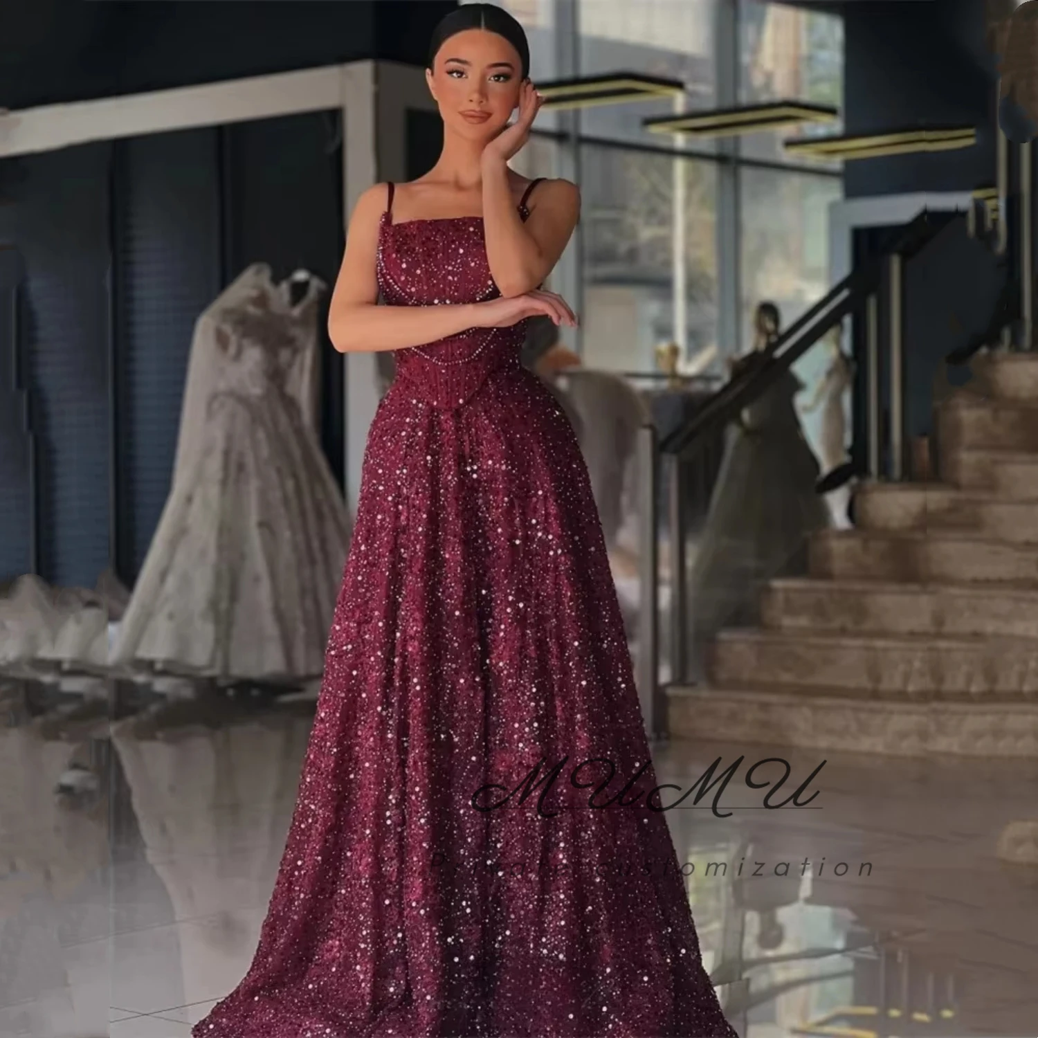 

MuMu Customized Платье Вечернее Luxury Women's Evening Dresses for Special Occasions فساتين سهرة Prom Dress Elegant Party dress