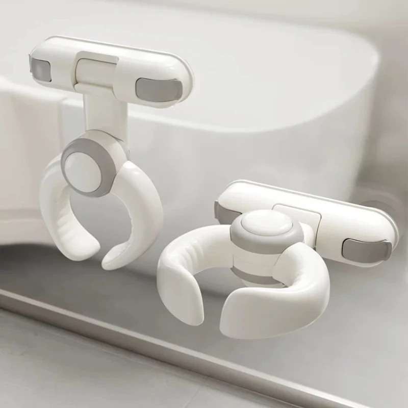 Wall Mount Baby Shower Stand Foldable Suction Cup Type Shower Standing Support Adjustable Height Multipurpose Bath Stand