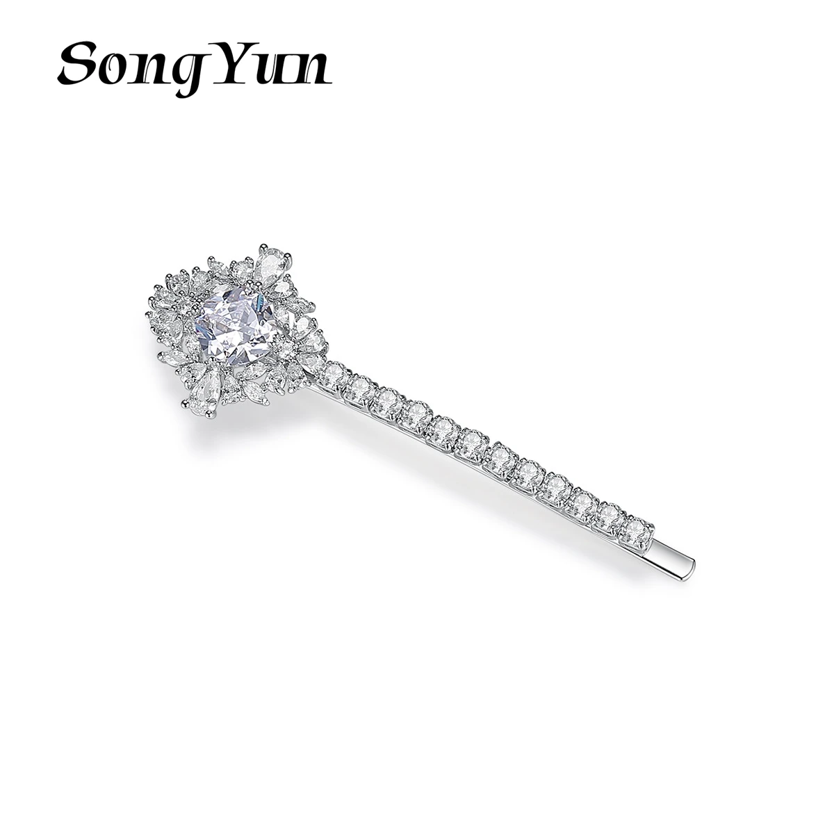 

SongYun Jewelry Manufacturer MHT Women Zircon Clip Hair Accessories Fashion Ladies Hair Clip Jewelry