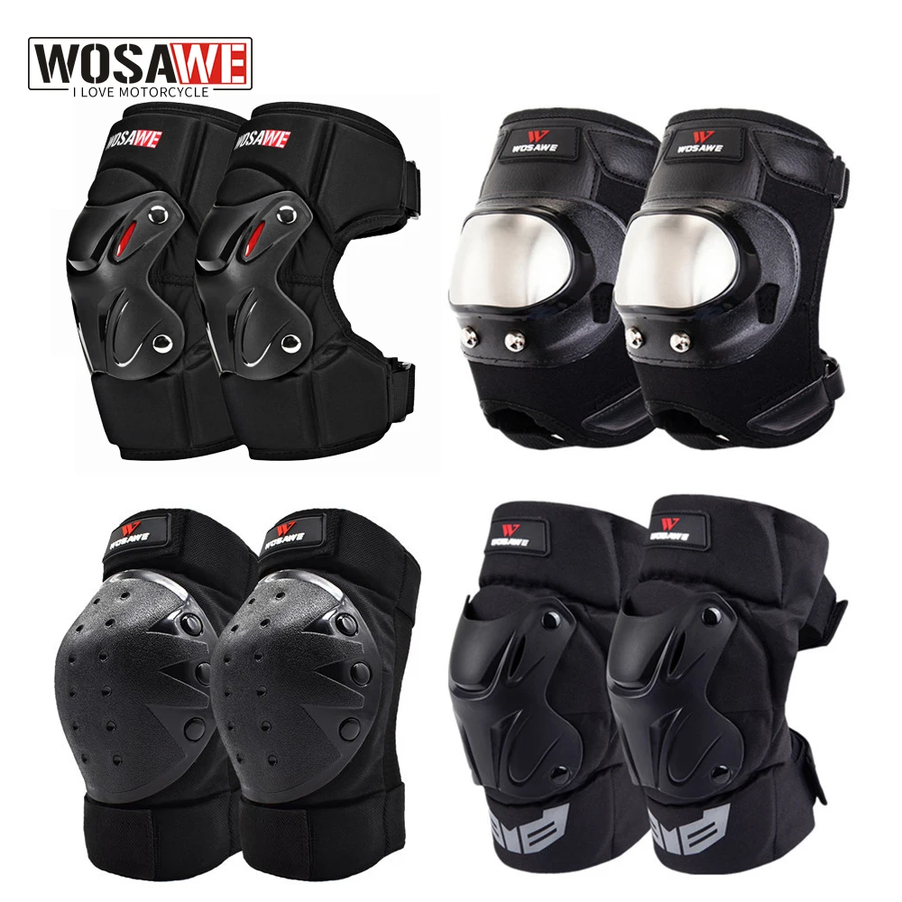 WOSAWE Motorcycle Knee Protector Bicycle Kneeling Cycling Bike Racing Tactical Skate Protective Knee Pads and Guard Elbow Pad