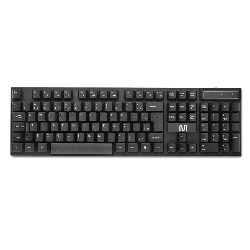 Wireless Keyboard Slim Connection 2.4GHz USB 12 Keys Multimedia Black Multi - TC299