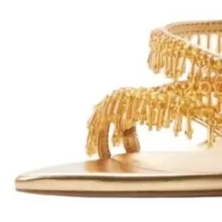 Metallic Gold Tassel Ankle Wrap Strap Sandals Open Toe Stiletto Heels Women Wedding Evening Party Luxury Fashion Gladiator Heels