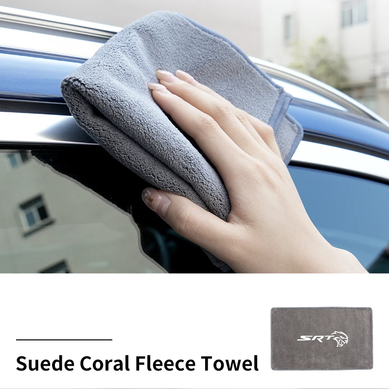 Car Wash Drying Cloth Towel Auto Detailing Polishing Clean Tool For Dodge SRT Ram Journey Charger Challenger Caliber Durango