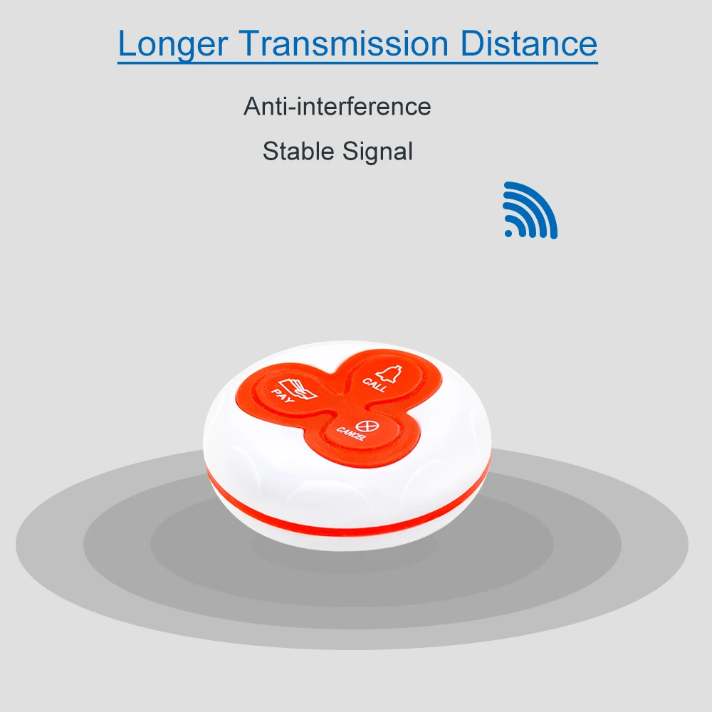 Imagem -05 - Sistema de Chamada de Garçom sem Fio Botões de Chamada de Mesa Impermeável Monitor Funcional Receptor para Restaurante Bar e Café 10