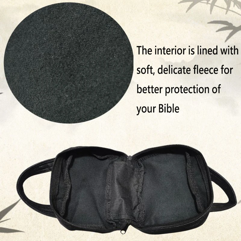 Leather Bible Cover with Handle, Suitable for Small-Size Bibles, Lightweight Protective Bible Tote, High-Quality Protection for