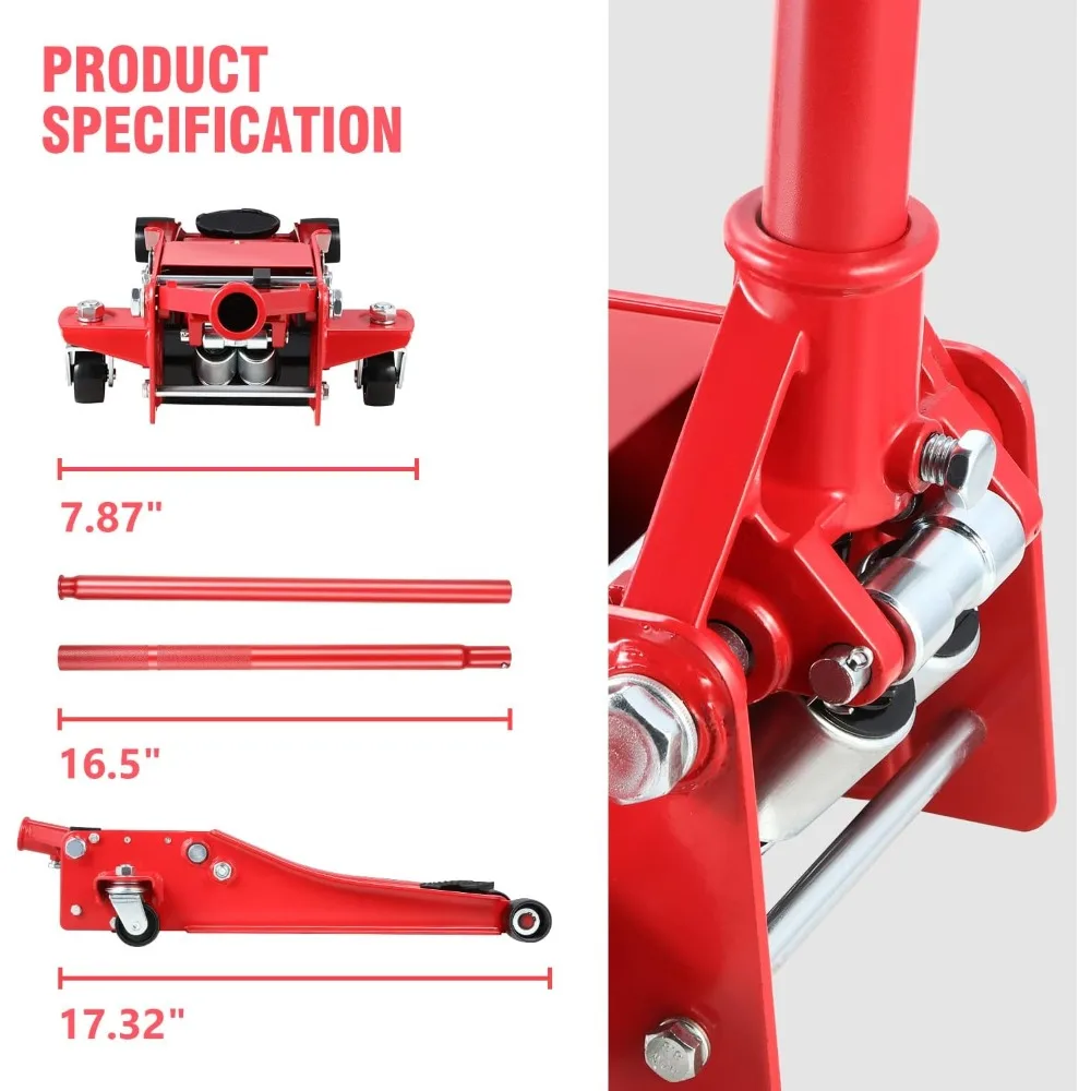 مقبس خدمة هيدروليكي منخفض السعة بسعة 3 طن مع نطاق رفع 3-20 بوصة