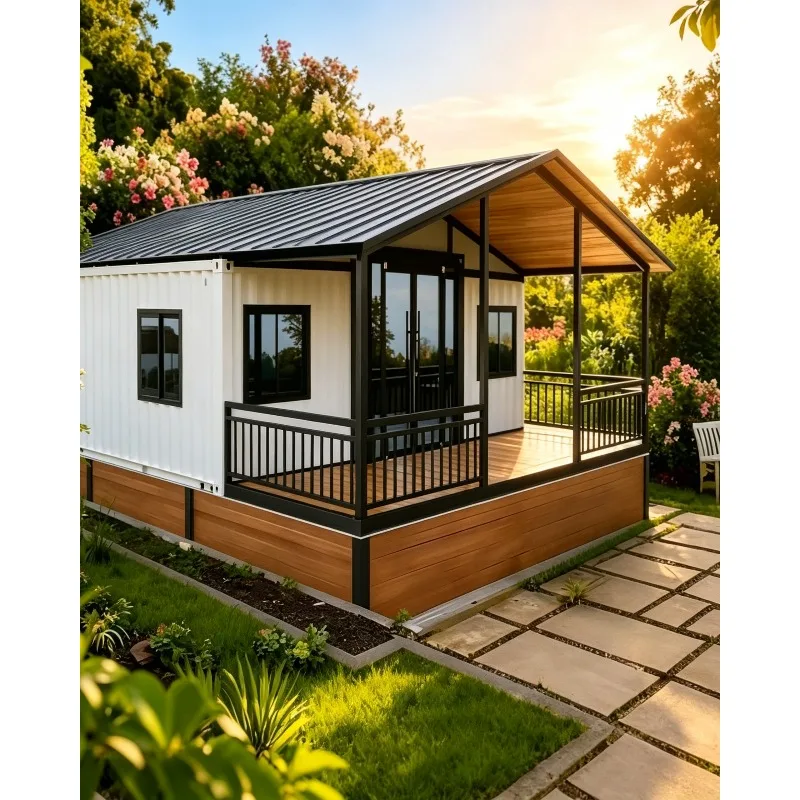 Eco Friendly 40ft Expandable Container House Foldable Prefab Villa Flat Pack Modular Tiny Home For Vacation Living Space