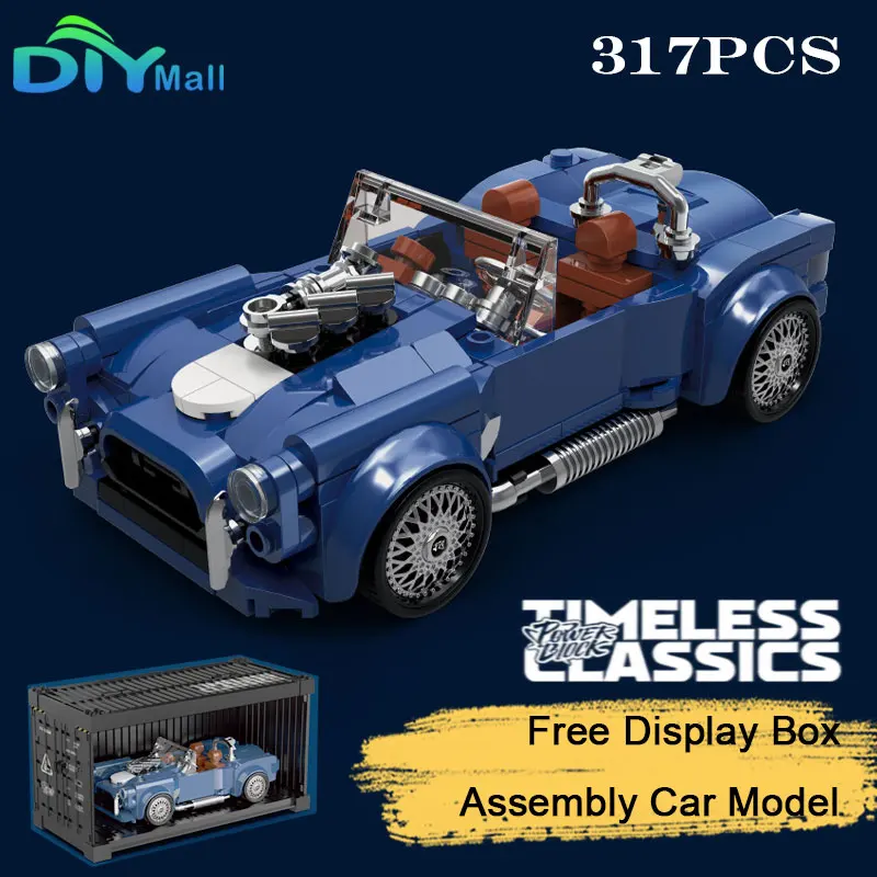

Technical Famous City Retro Technical Speed Car Champions Sports Car Building Blocks Convertible Vehicle Bricks Model Toy Kid
