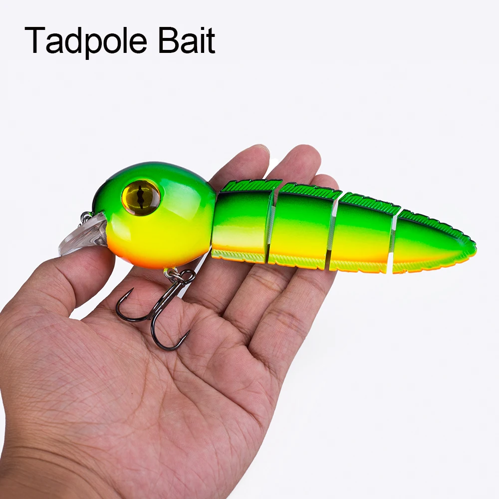 Tadpole Bait Floating 6 Inch 37g Fishing Lures Multi Jointed Swimbait Wobbler Hard Plastic Bait Minnow Bass Trout Pike Tackle