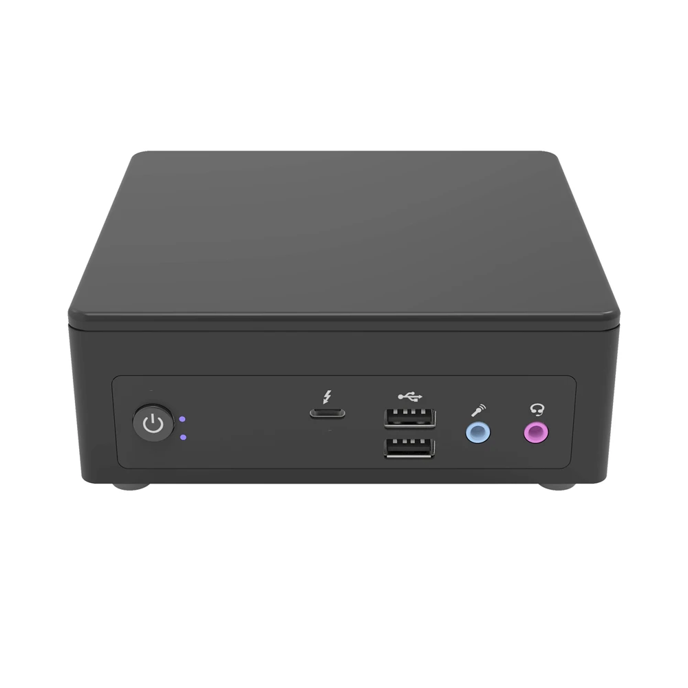 HUNSN-ordenador de escritorio de 12ª generación, BA04f, I5 1240P/I7 1260P, Mini PC, tipo C, Mini DP, 2 x HDMI 2,0, soporte 4xdisplay, TPM2.0