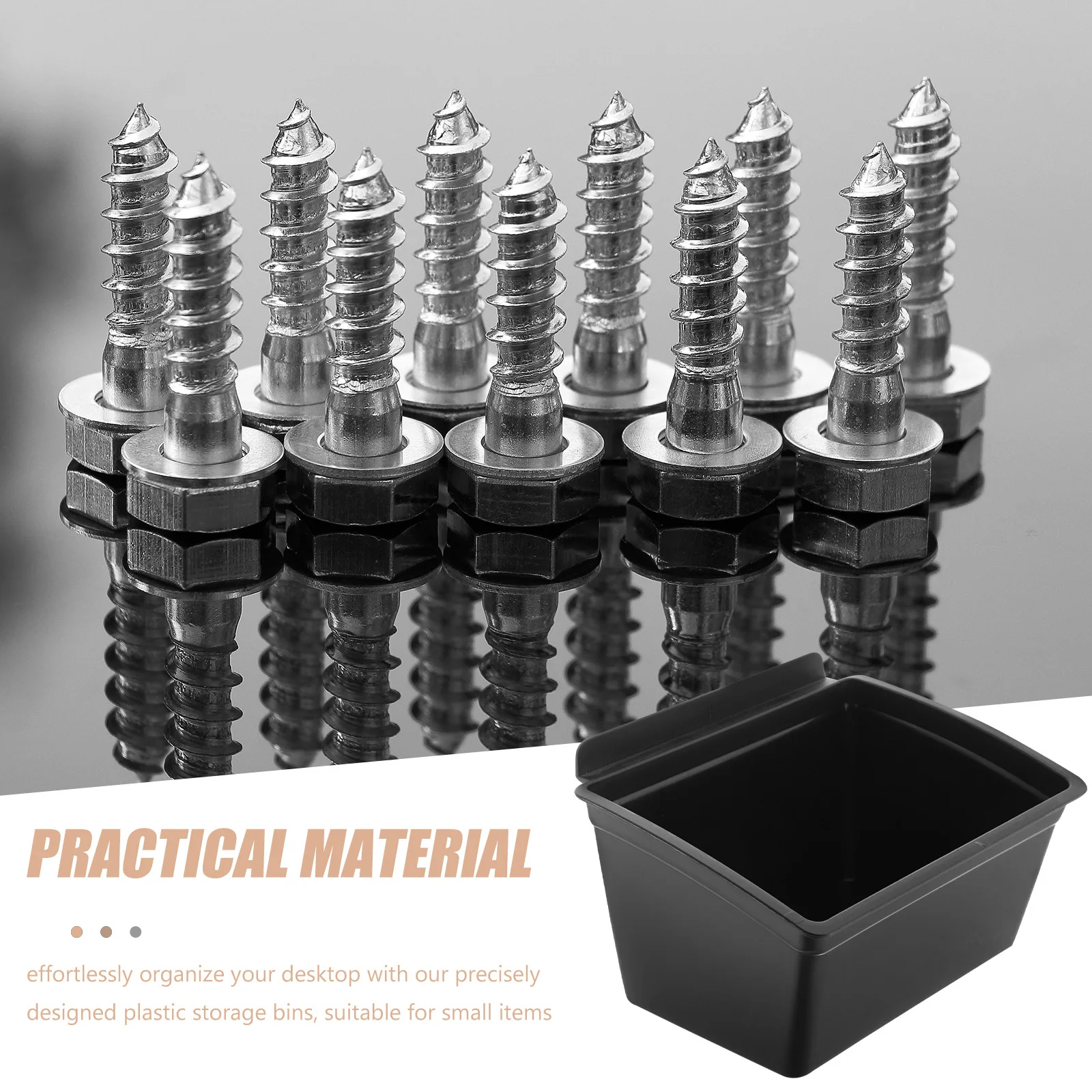 صندوق تخزين بلاستيكي منظم سطح المكتب للسلع الصغيرة ملحقات ورشة المرآب أدوات الحائط المسطحة ملحقات المرآب #5