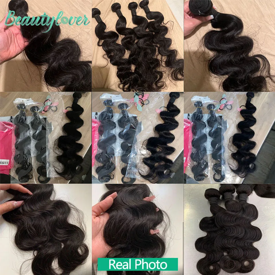 Bundles de vague de corps de cheveux humains avec fermeture, extensions de cheveux bruts, 4x4, 5x5, 32 pouces, 24 pouces