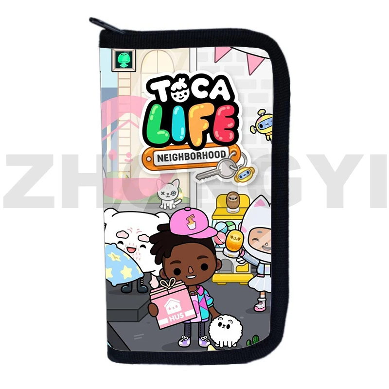 Funny Cartoon Toca Life World Game Wallets Teenager Money Purse and Handbags Organizer Bag 3D Anime Toca Boca Wallets Women