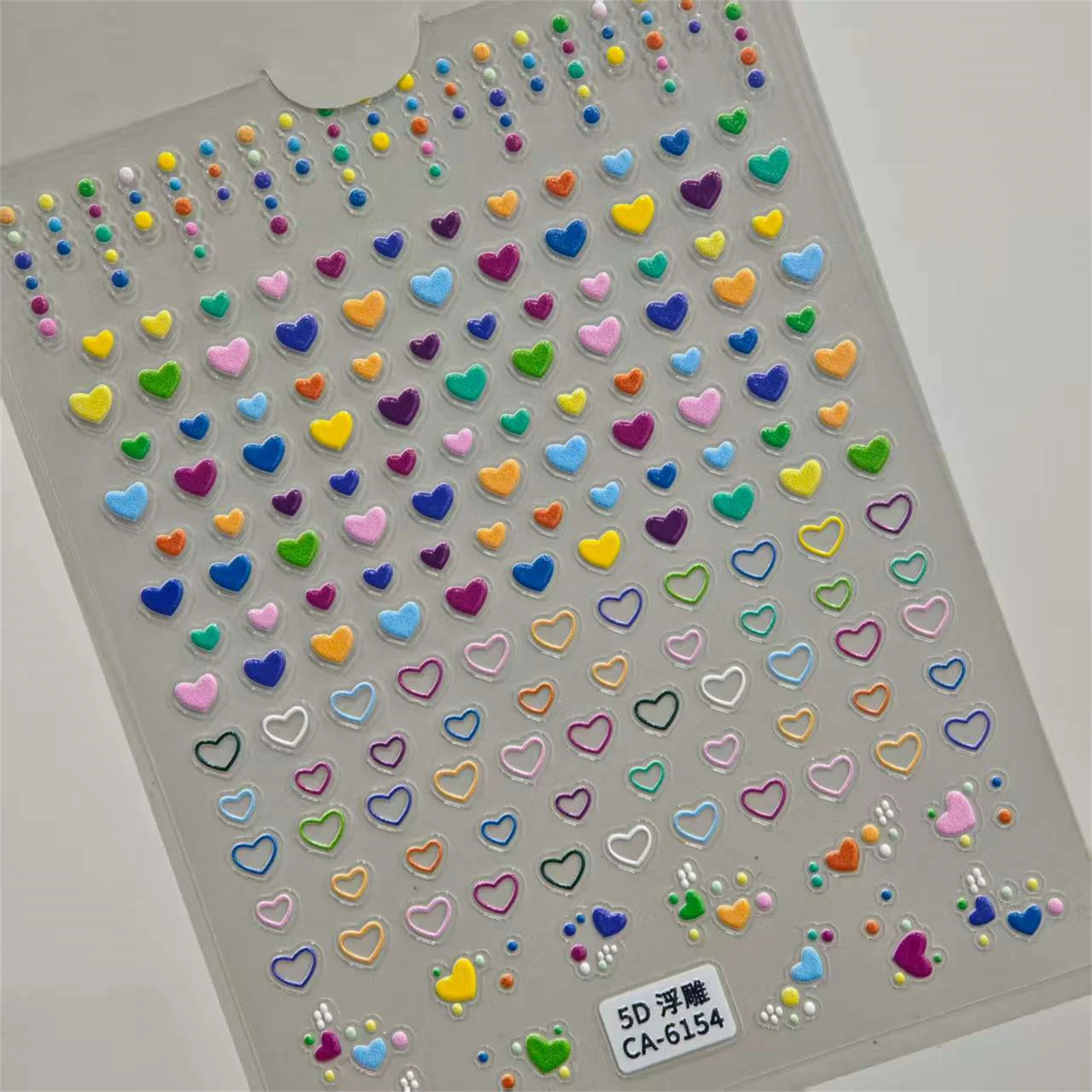 5D Embossed Manicure Stickers with Floral Designs Nail Art Decals Multi Type Nail Stickers for Women Girls Manicure Decoration