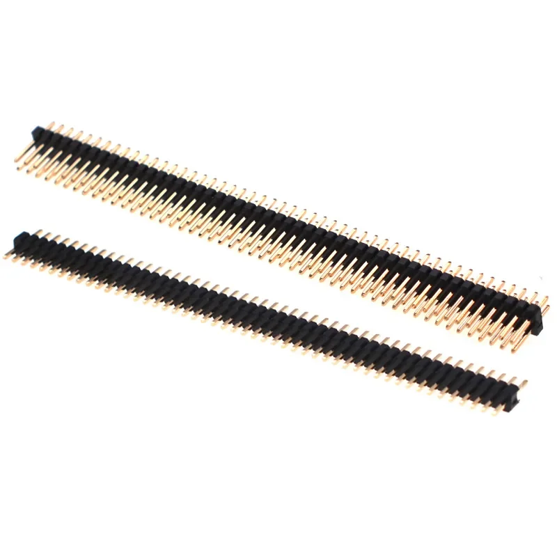 10PCS 1.0mm 1.27mm 2.0mm 2.54mm Pin Header Double Row Male 1/2~40P Breakaway PCB Board Connector Strip Pinheader 1*2/2P 4P 6-40p