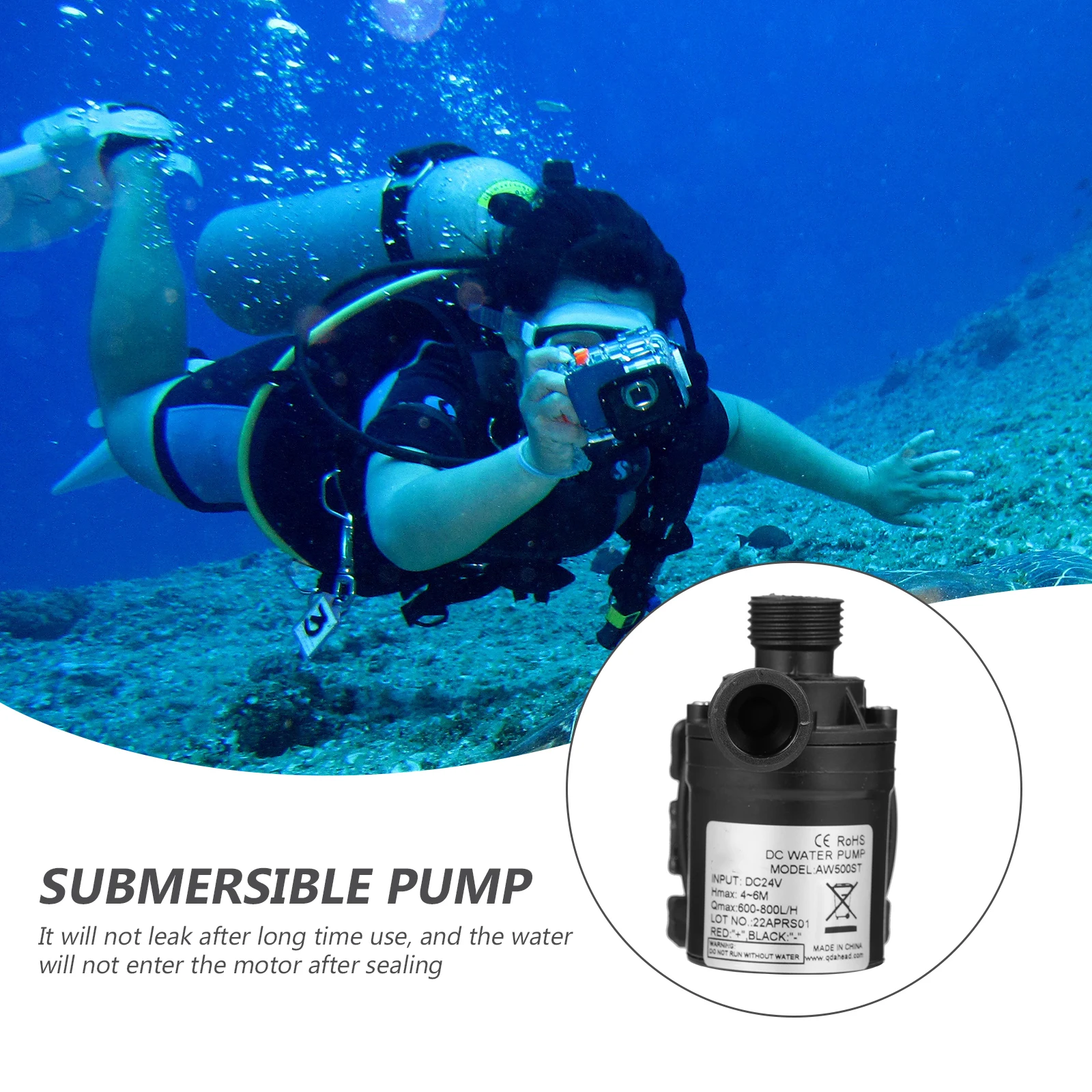 

Circulating Submersible Pump DC Water Booster Mini Silent Engineering Plastics Fish Tank Pump Non Diving 60C Diving 40C Noise