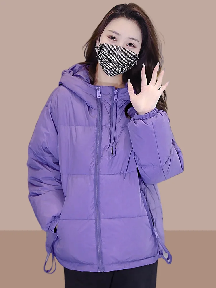 

Sli Thiened Cotton Jaet Women's Winter Coat Warmth Faionable Small Size Korean Sle Zipper Closure Long Sve