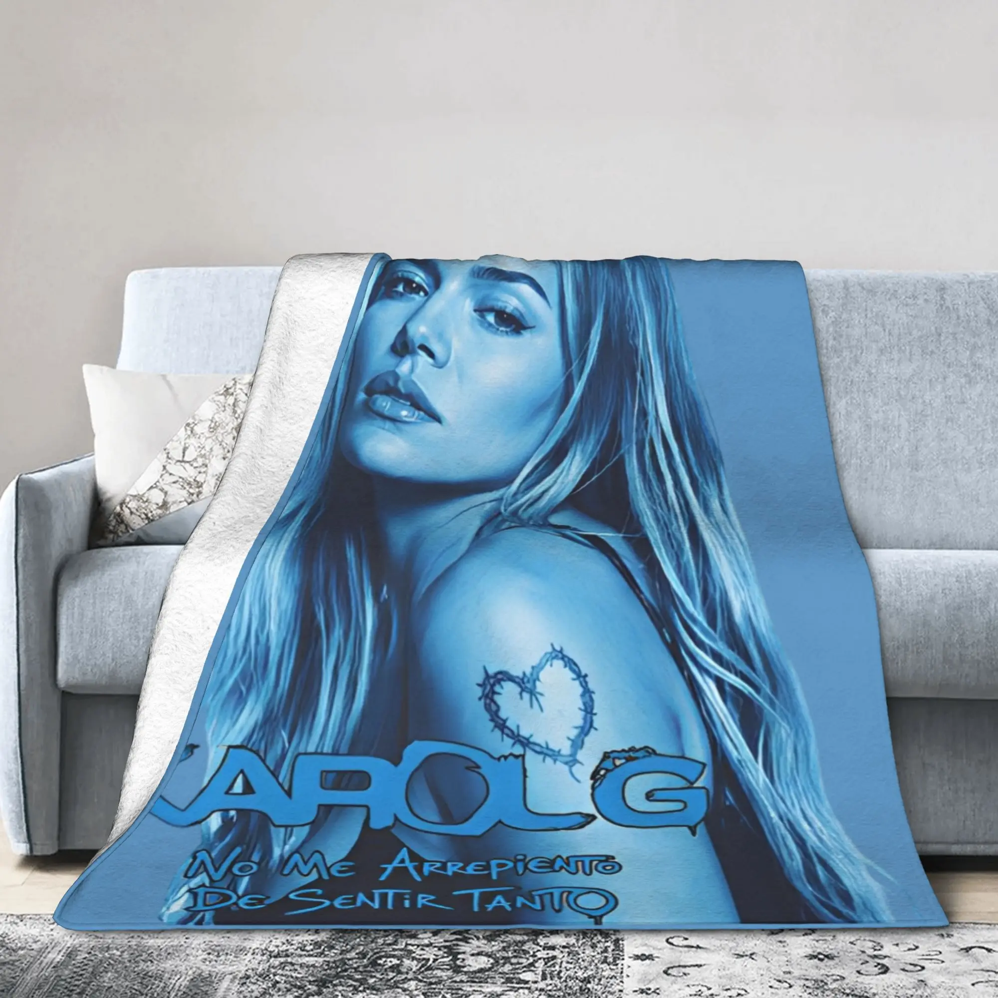 No Me Arrepiento De Sentir Tanto Karols G NMADST  Stuff Blankets Lightweight Thin Fleece  Throw Blanket Comfortable Quilt