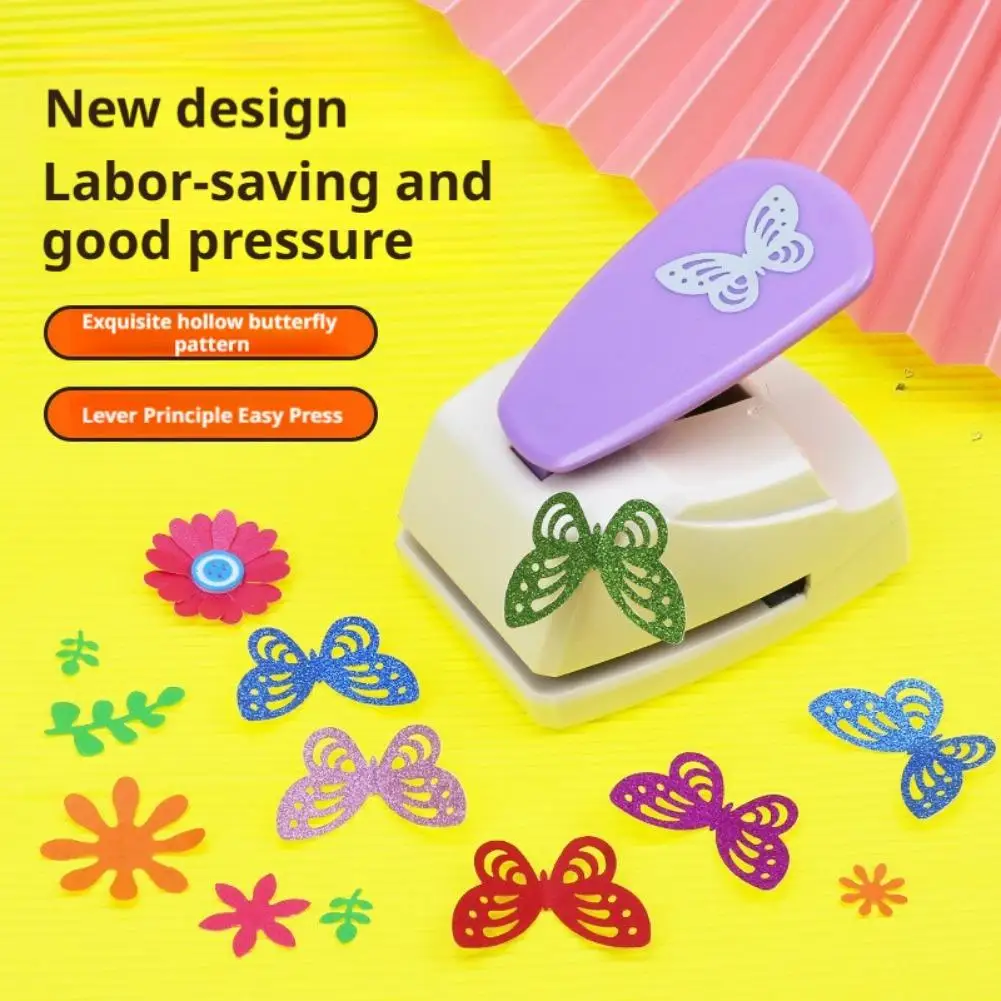 DIY Paper Cutting Butterfly Hole Punch Handmade Cutter Card 3D Shape Plate Punch ABS Plastic Kid Hole Punch Children