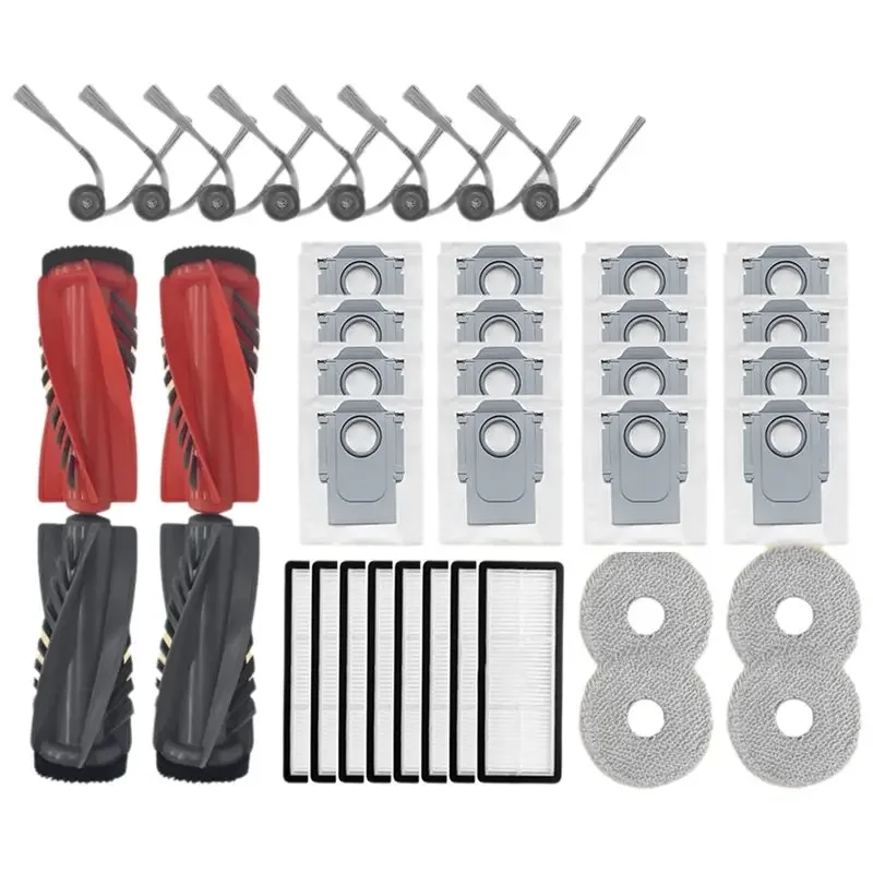 WZ-【DURABLE 】Vacuum Cleaner Spare Parts For Roborock Qrevo C Pro/Qrevo Curvc- Main Side Brush Filter Hepa Cloth Mop Pad Dust Bag