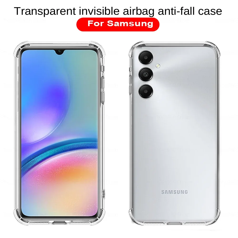 Per Samsung Galaxy A05s custodia morbida trasparente paraurti antiurto copertura del telefono in silicone Samsun A05 s A55 A35 A25 A15 a05s guscio posteriore