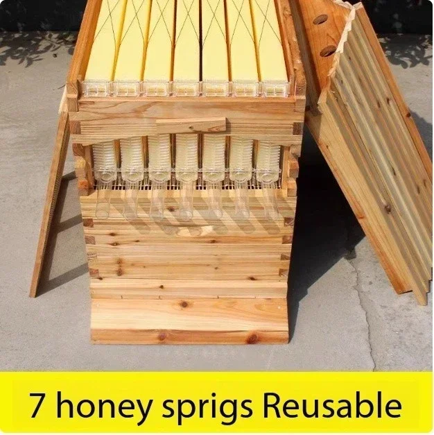 

Self-flowing Bee Box, Fir Boiled Wax Bee Box, Automatic Honey Flow Device, A Full Set of New Beekeeping Special Tools