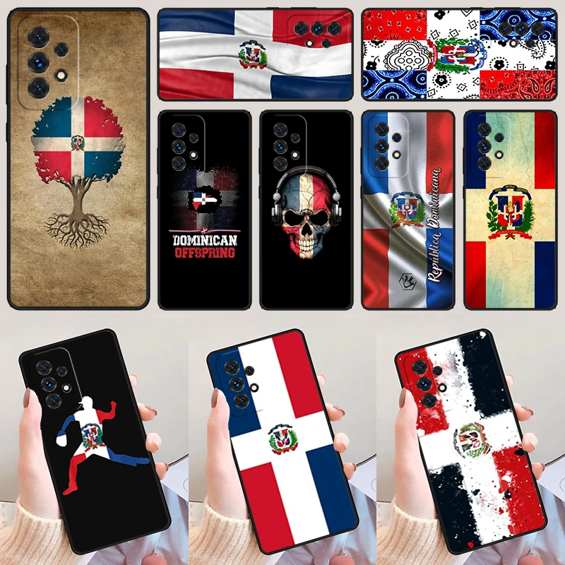 Dominican Republic Flag Back For Samsung Galaxy A52 A72 A73 A20e A21S A50 A70 A11 A12 A42 A31 A40 A51 A71 A32 A80 A91 Phone Case