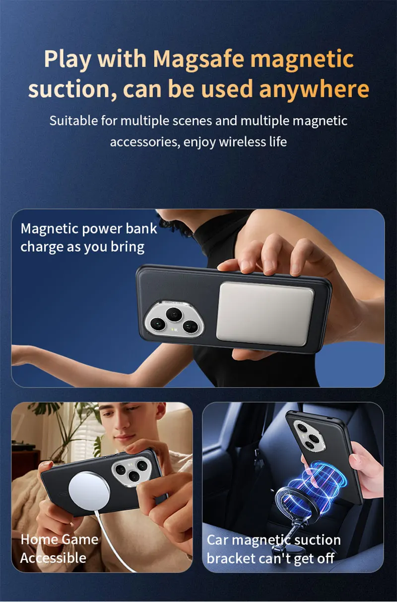 Für Honor 400 Pro Hülle Magnetische Leder-Schutzhülle Für Honor 400 Pro Hochwertige Anti-Fingerabdruck Rutschfeste PC+TPU – Detail 10