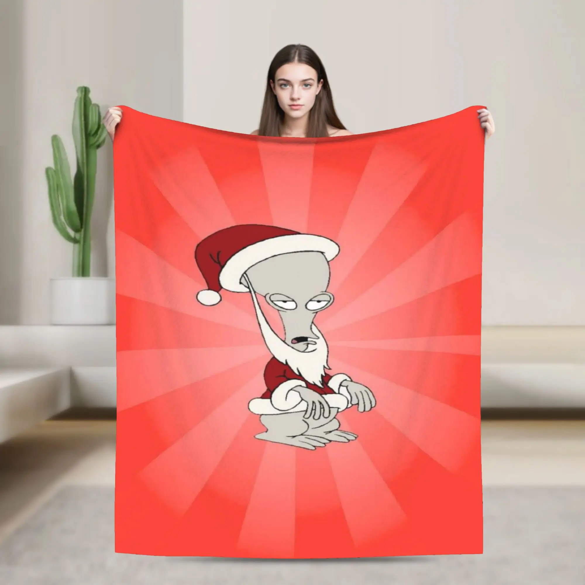 Relax Americans Dads cartoon Blanket Stuff Room Decorative  Throws And Blankets Super Soft Flannel for Couch