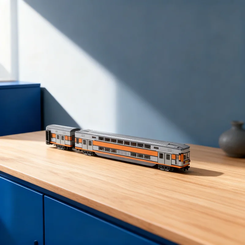 

3916 деталей MOC: Вагон поезда VB2N, модель городского поезда, конструктор, креативный подарок, коллекционный декор, премиум-класс для детей и взрослых