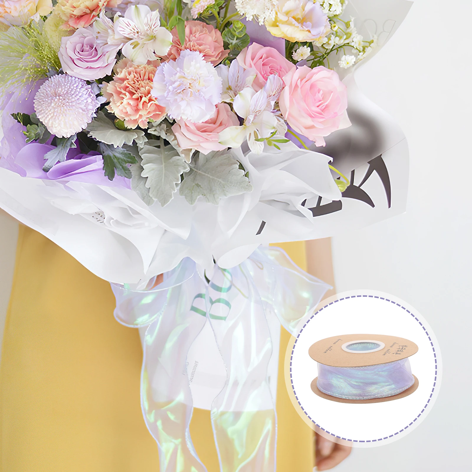 

Mermaid Yarn Ribbon Hot Pink Curling Decoration DIY Gift Wrapping Bow Making Polyester Packaging Wedding Xmas Supply Decorative