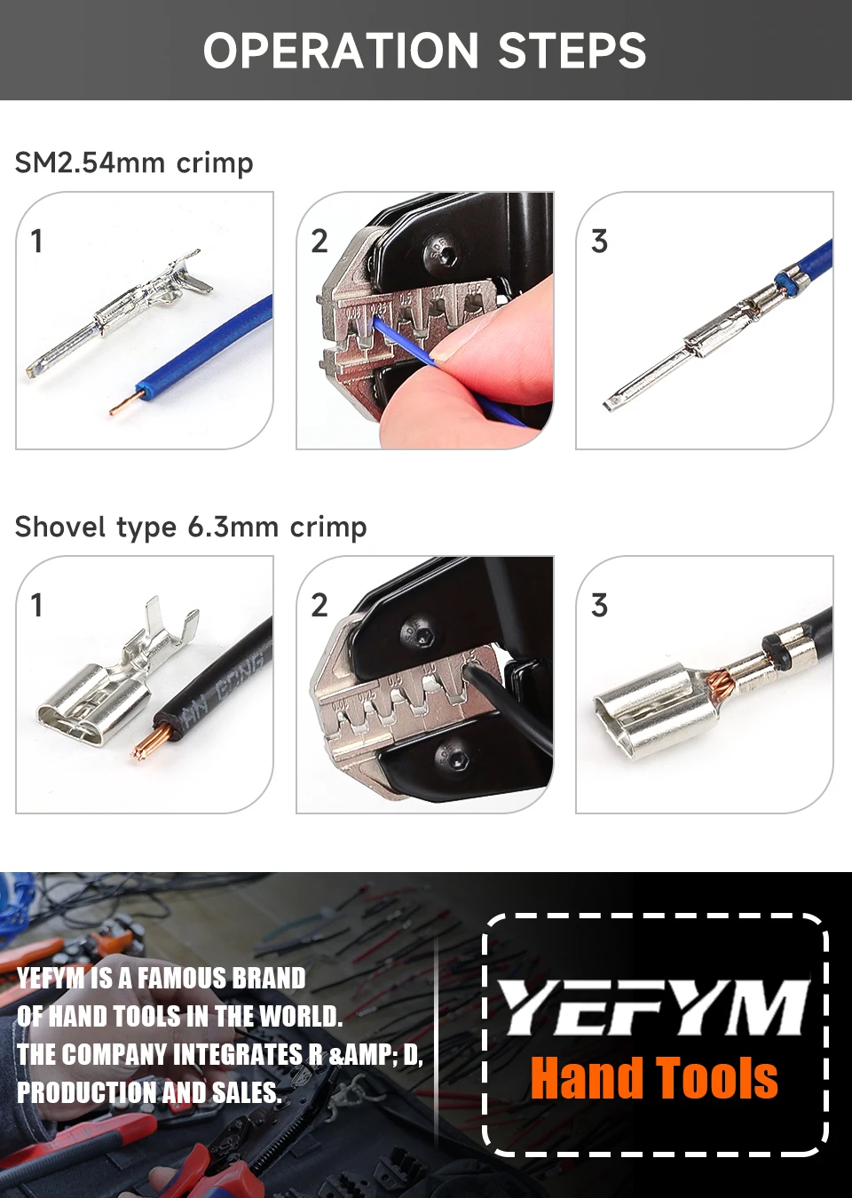 SN-68B Crimps Plug JST, TE, XH, SM, VH, PH, Molex Terminals Ratschen Crimper Zange für 0,08-1,5 mm2 (28-16 AWG) Drähte Werkzeug – Detail 8