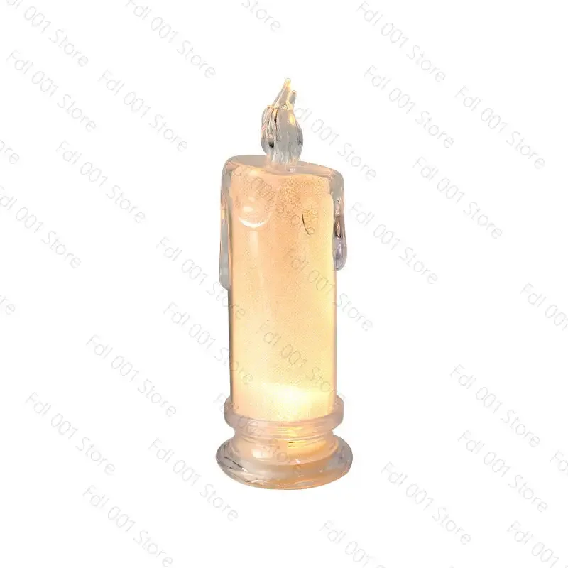 Bedside Led Night Light Cute Bedroom Student Dormitory Dormitory Lighting Simulation Candle Atmosphere Decorative Light