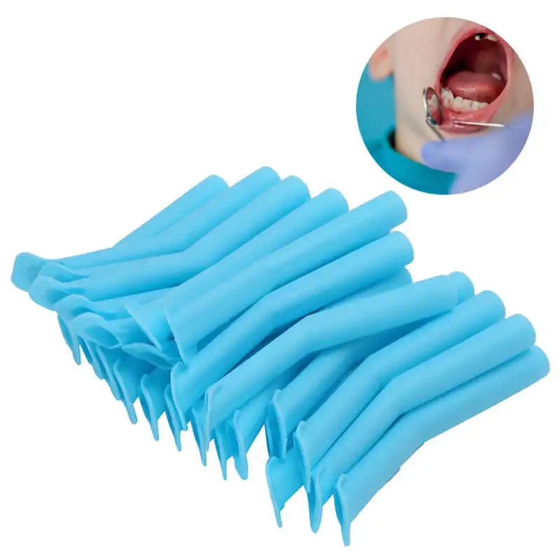 25pcs 11/16mm Dental Surgical Strong Suction Tips Saliva Tube Ejector Nozzle Oral Care Tool Tooth Whitening Dentist Accessories