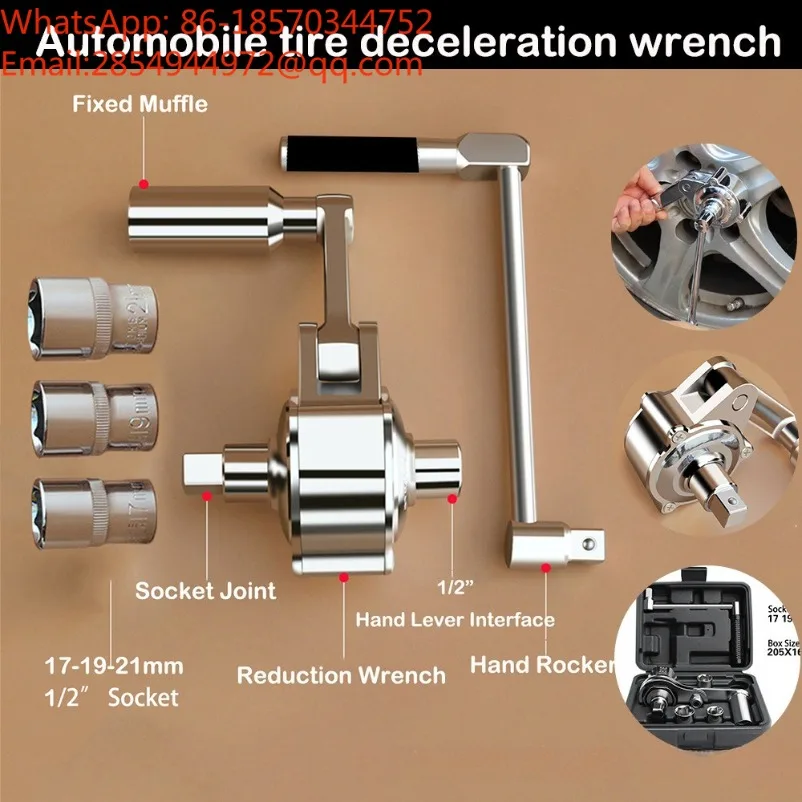 Tire Labor-saving Wrench 17-19-21 Mm Sleeve Mechanical Structure, Portable Repair Wrench