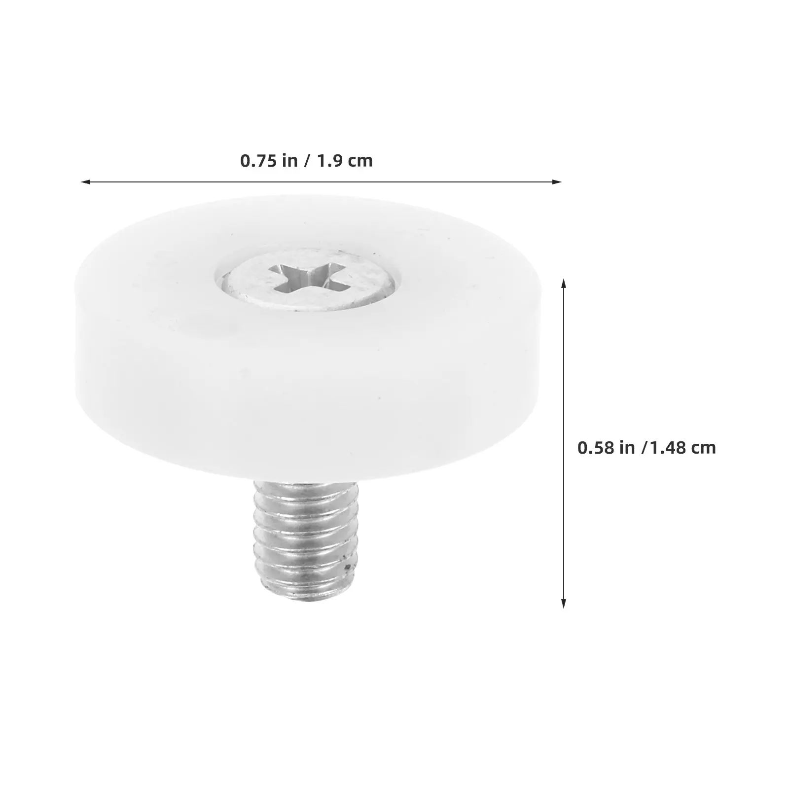 10Pcs High Strength Nylon Drawer Roller Replacement Small Pulley for Sliding Doors Drawers Cabinets Bearing Wheel 5.7mm Thread